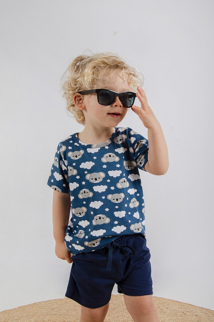 Camiseta MC + Bermuda Marinho