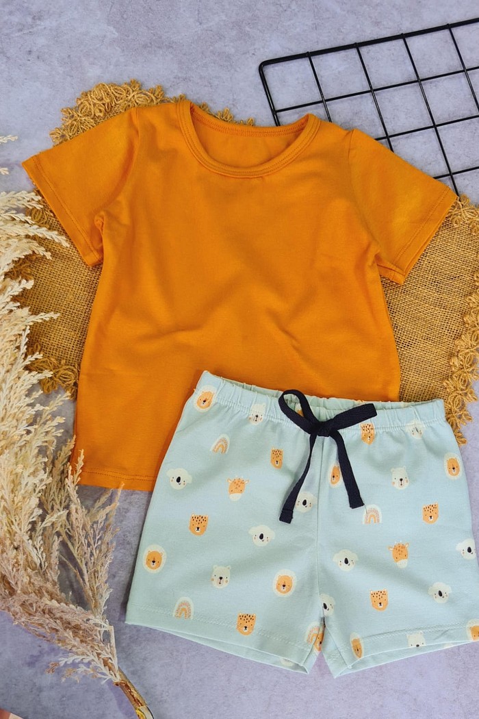 Camiseta MC Mostarda + Bermuda