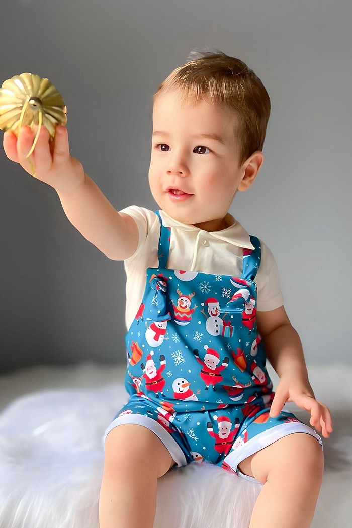 Body Polo MC Off + Jardineira