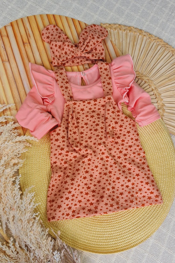Body Frufru ML Rose + Salopete + Laço
