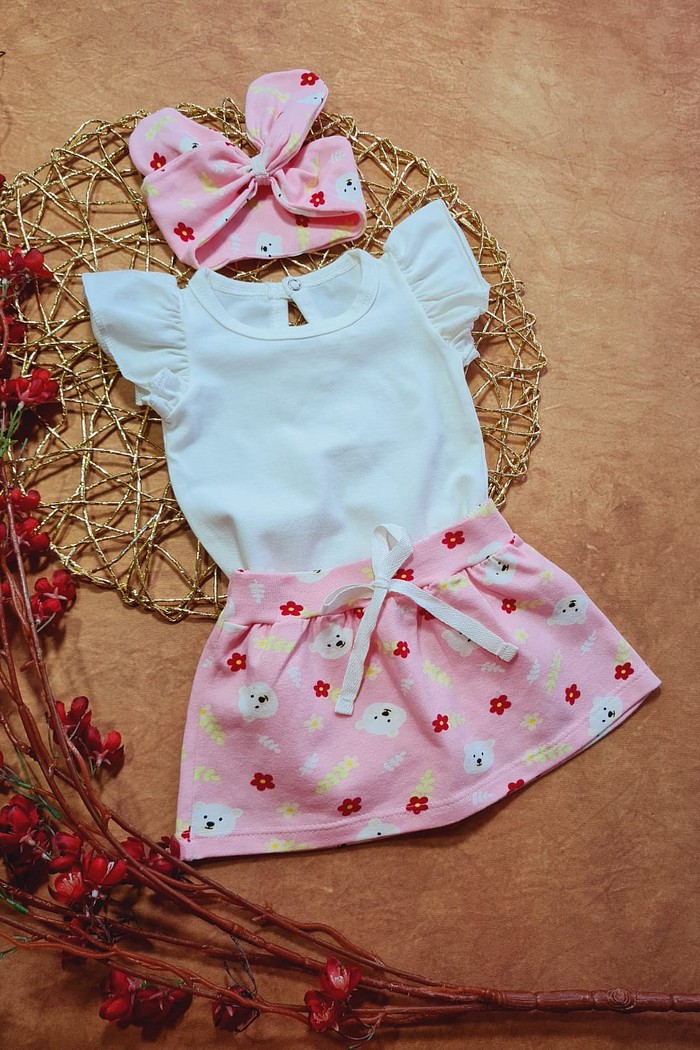 Body Frufru MC Off + Saia + Laço