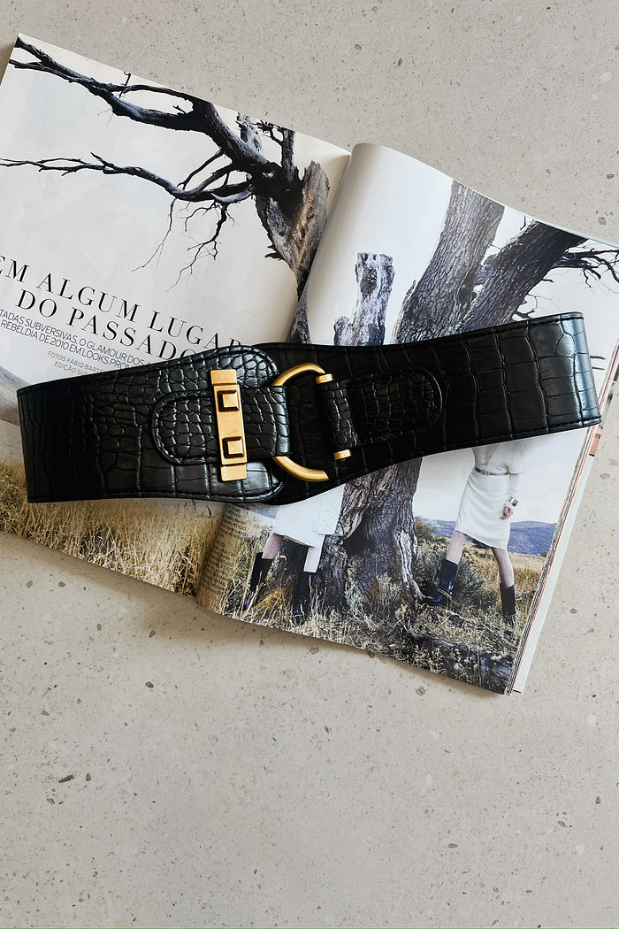 Cinto de Elástico Croco Vicky - Mini Moni