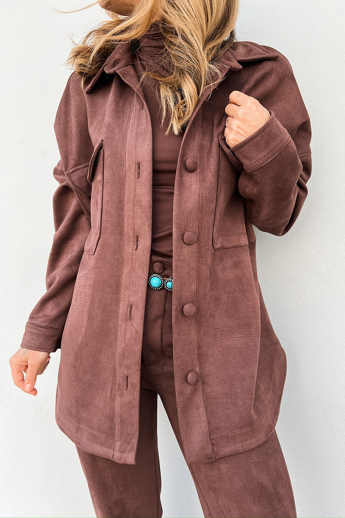 Maxi Camisa Yara Marrom - Mini Moni