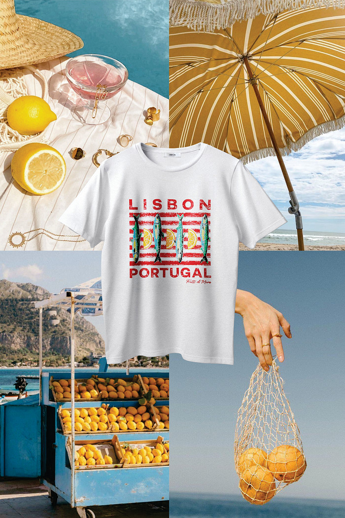T-shirt Feminina Lisbon Branca Off – MiniMoni