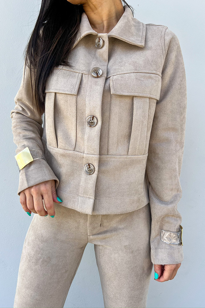 Jaqueta de Suede Fendi Serena - Mini Moni