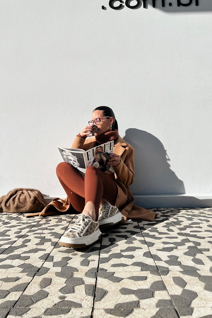 Sobretudo Café Gelado  Lã  Batida Nadia - MiniMoni