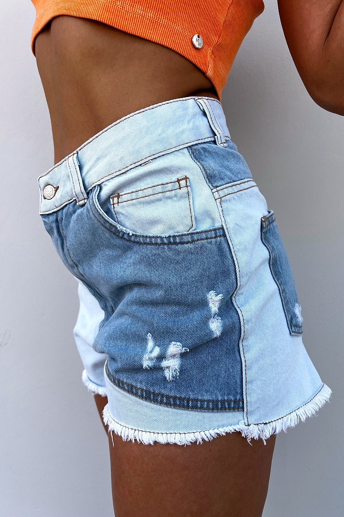 Shorts Jeans Denim Bicolor Soraya