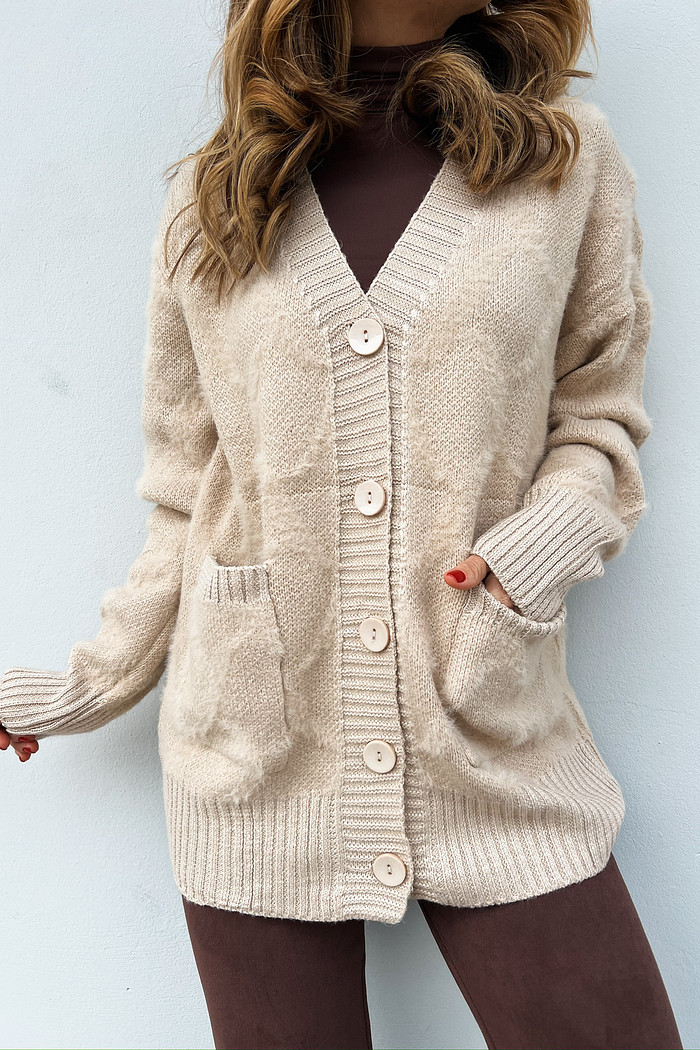 Maxi Casaco Vintage Areia - Mini Moni