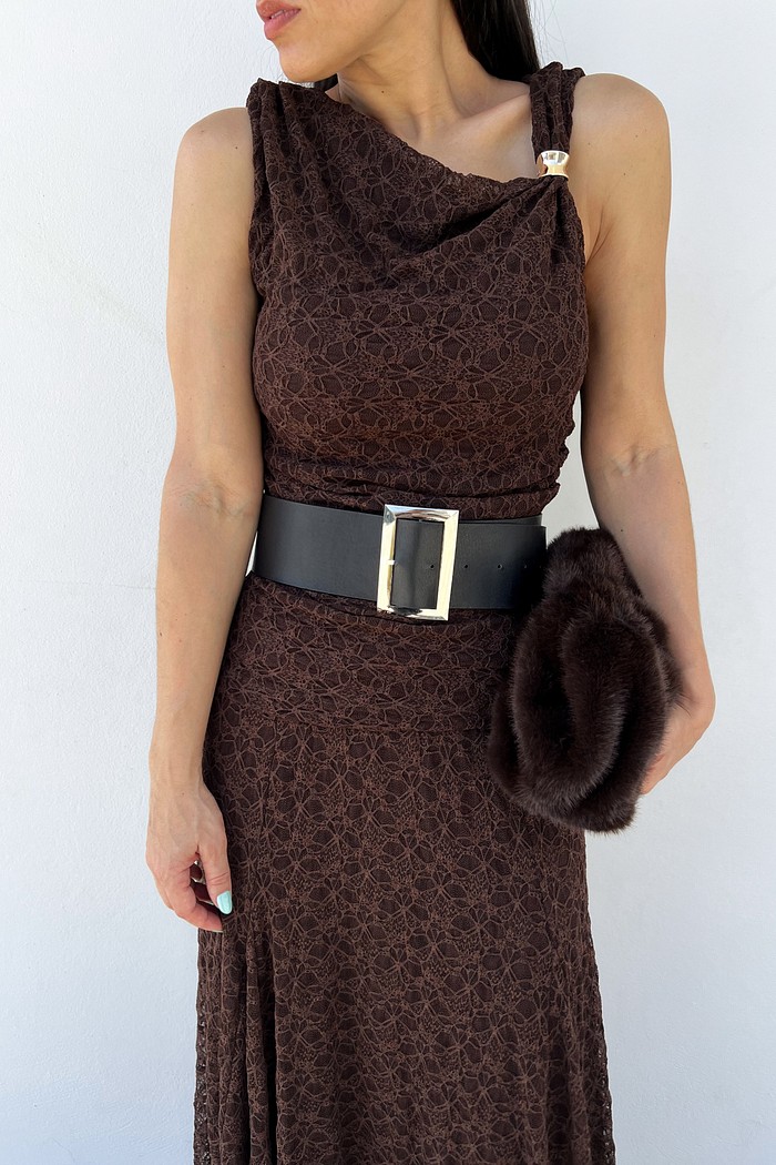 Blusa De Renda Marrom Yasmine - MiniMoni