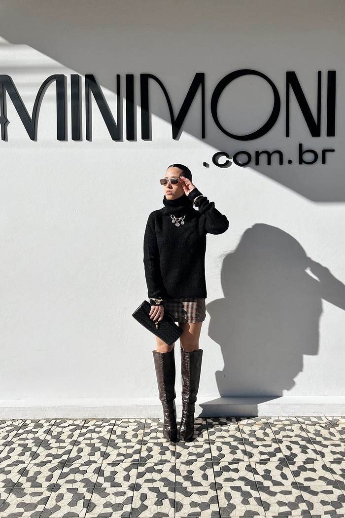 Tricot  Preto  New Bombom - MiniMoni