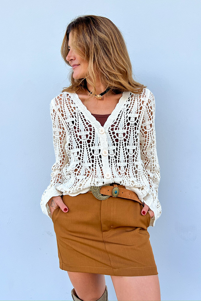 Casaqueto Mel Areia - Mini Moni