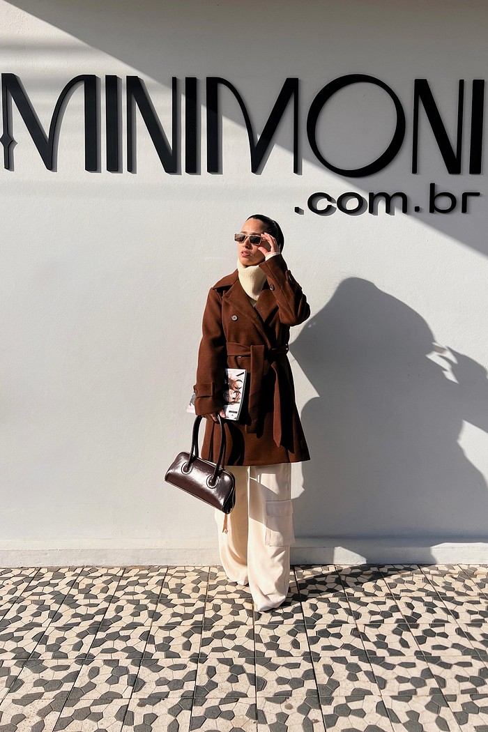Sobretudo Lã  Batida  Cacau  Beatriz - MiniMoni