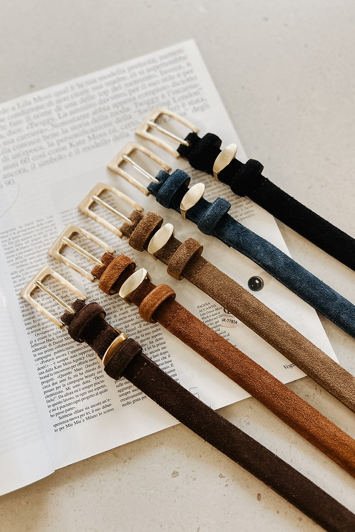 Cinto Slim Camurça - Mini Moni