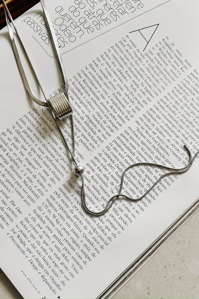 Colar Duplo Gravata - Mini Moni