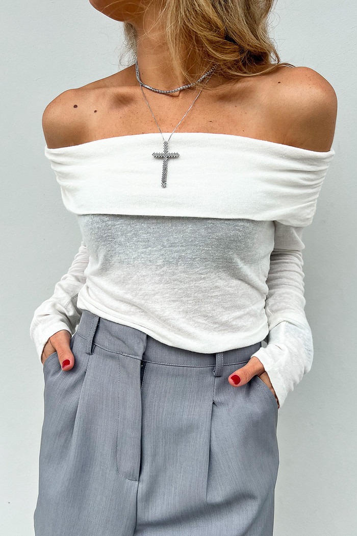 Blusa Ciganinha Ombro a Ombro Marina - Mini Moni