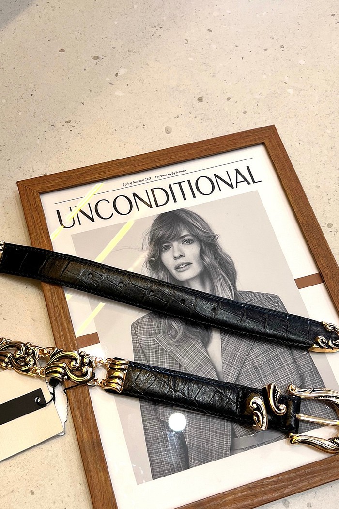 Cinto NV Fivela Dourada