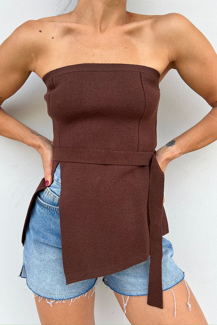 Tomara que Caia de Modal Paty Marrom - Mini Moni