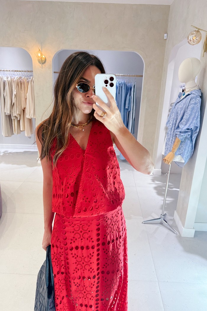 Blusa Laise Vermelha Transpassada La Rouge - MiniMoni