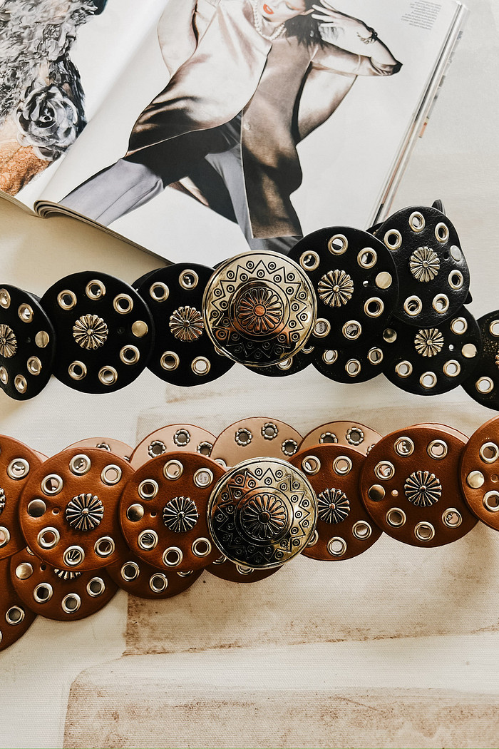 Cinto de Couro Medalha Boiadeira - Mini Moni