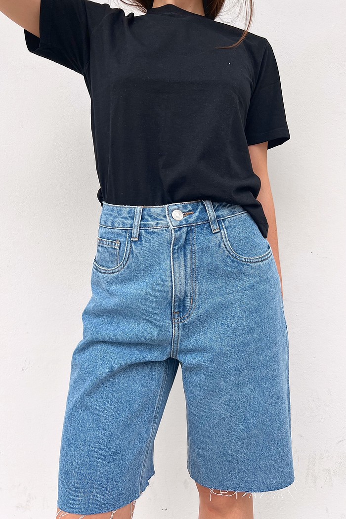 Bermuda Jorts Feminina Denim Antônia - Mini Moni