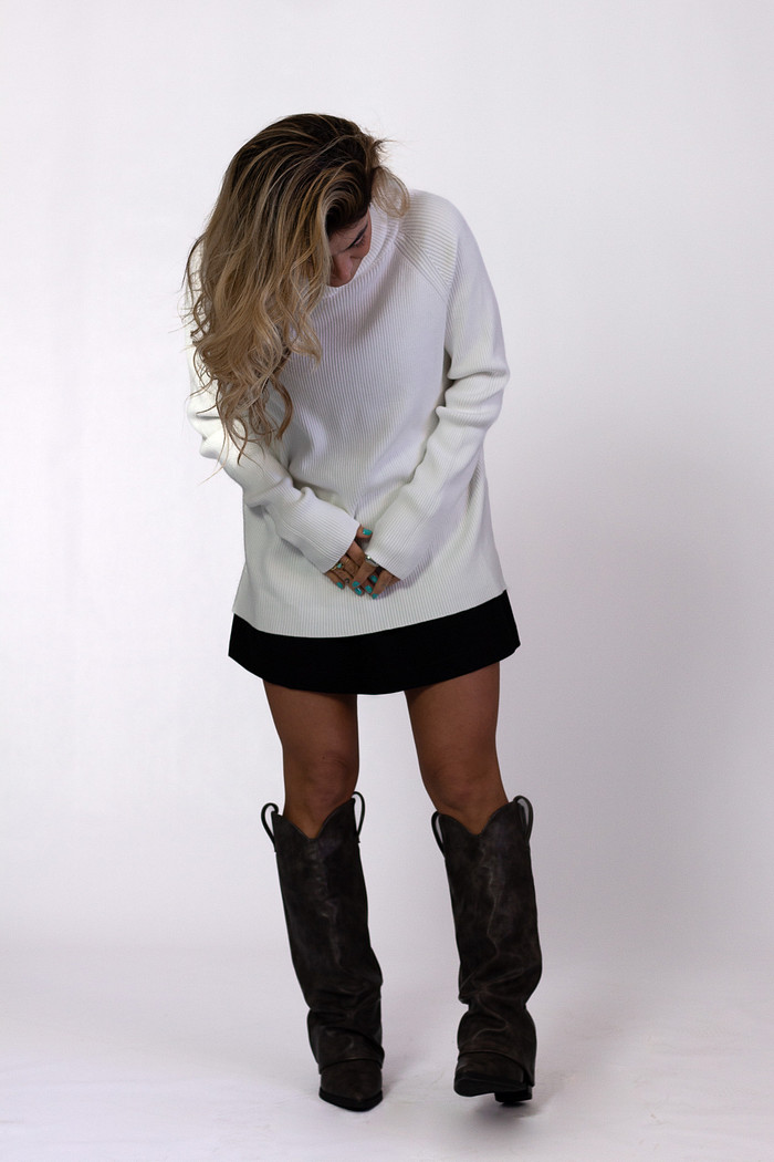 Maxi Tricô Off-White Carmen - Mini Moni