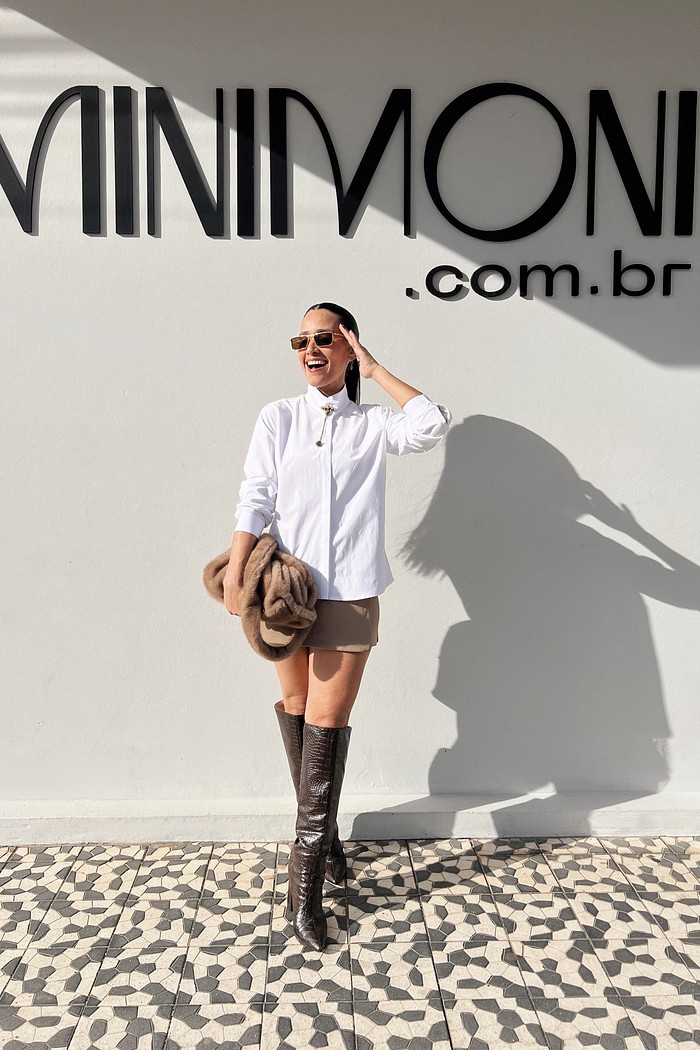 Camisa Branca  Tamara -MiniMoni