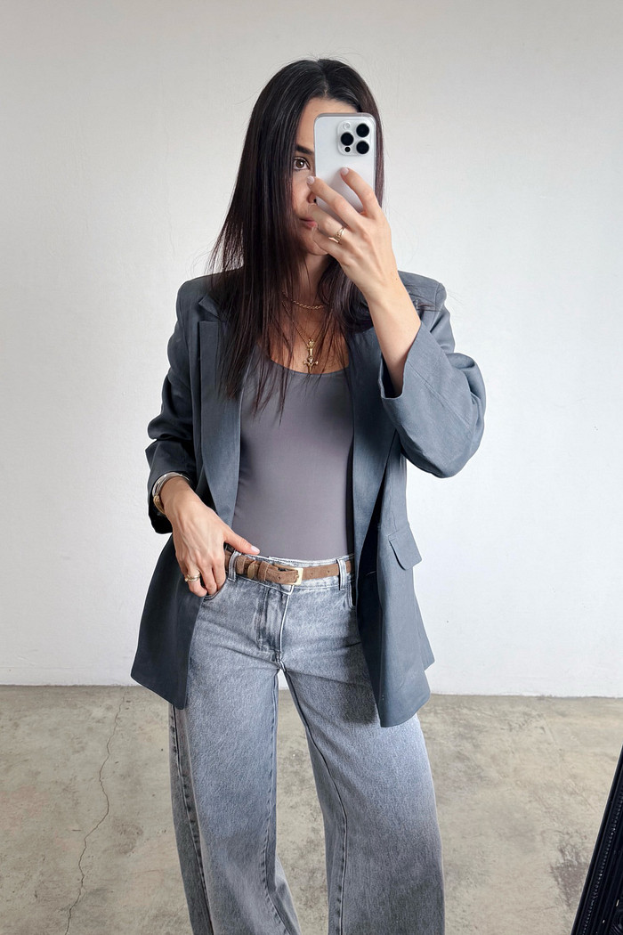 Blazer Over de Linho Mavie - Mini Moni