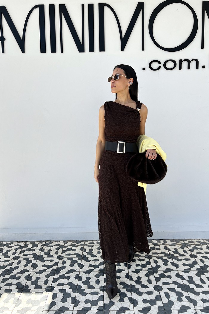 Blusa De Renda Marrom Yasmine - MiniMoni