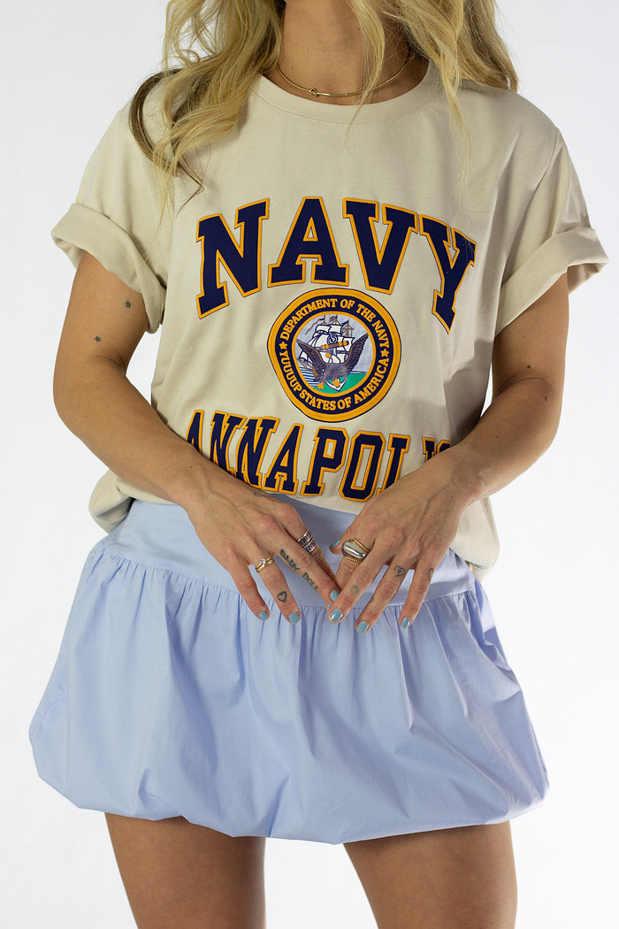 Mini Saia Balonê Azul Céu Chloe - Mini Moni