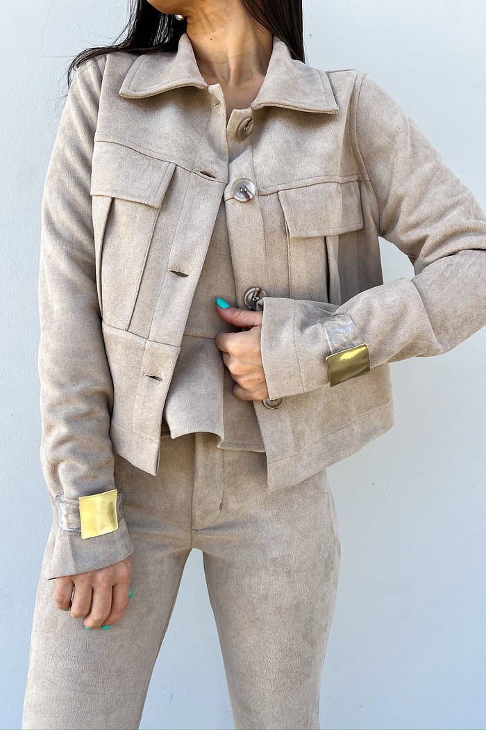 Jaqueta de Suede Fendi Serena - Mini Moni