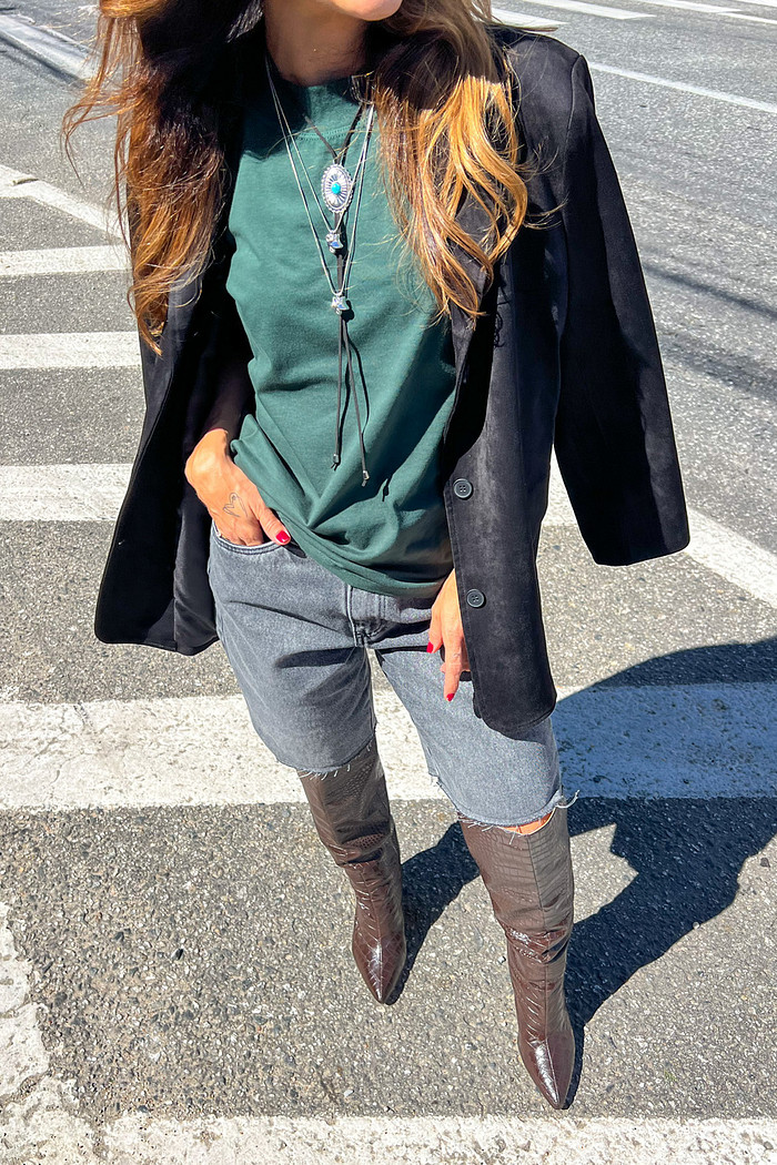 T-shirt Algodão Doce Verde - Mini Moni