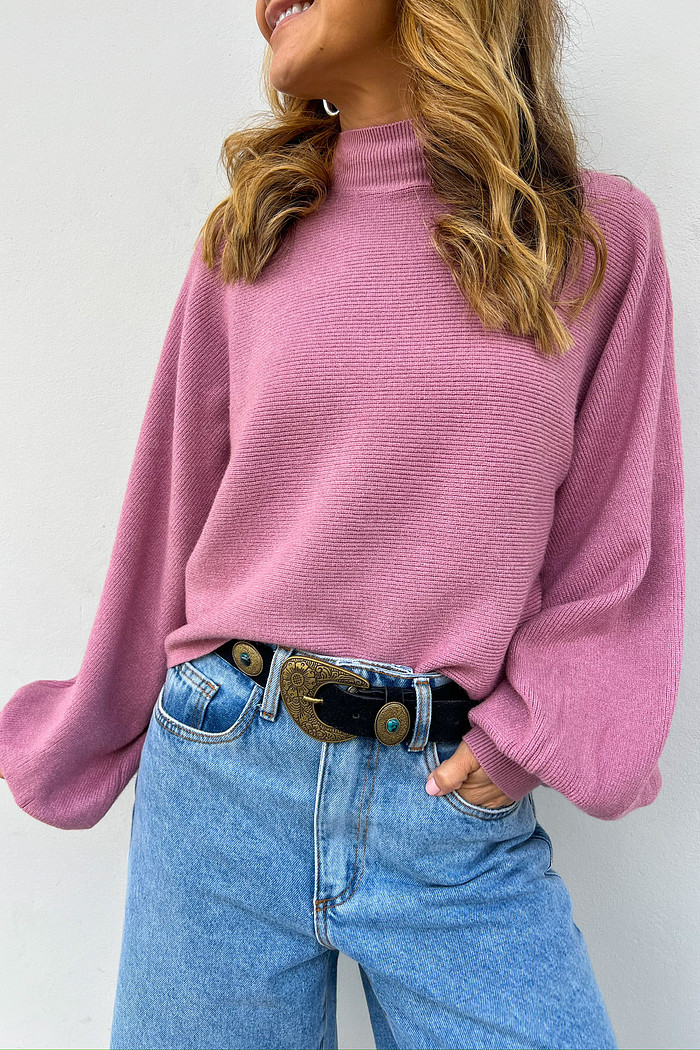 Tricô Cropped Samantha Rosa - Mini Moni