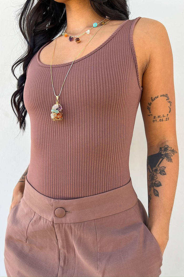 Body Marrom Duda - Mini Moni