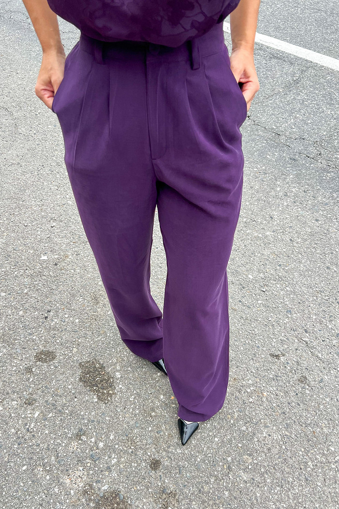 Calça de Alfaiataria Violeta Roxa - Mini Moni