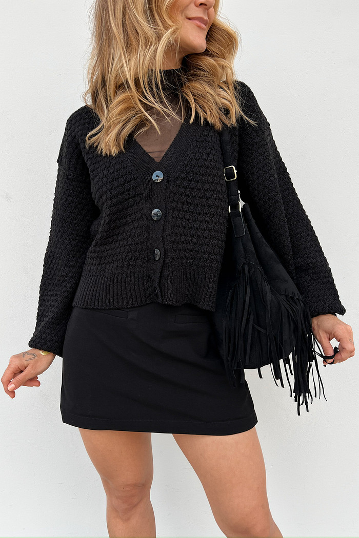 Casaqueto Favo Preto - Mini Moni