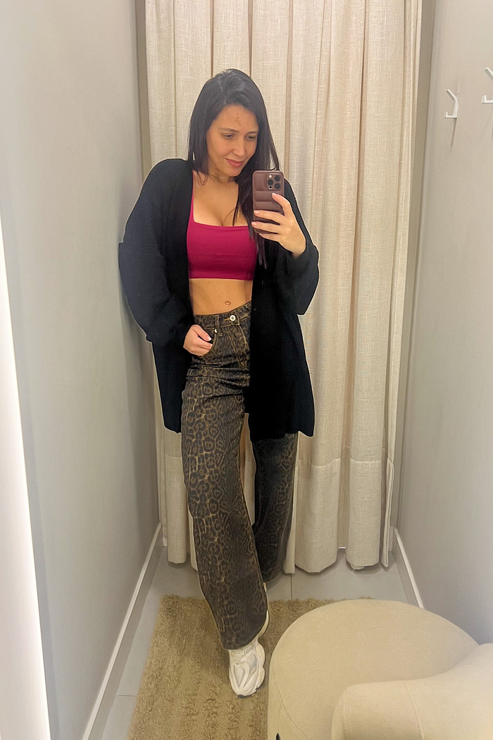 Maxi Casaco Tricô Preto Cinthia - Mini Moni