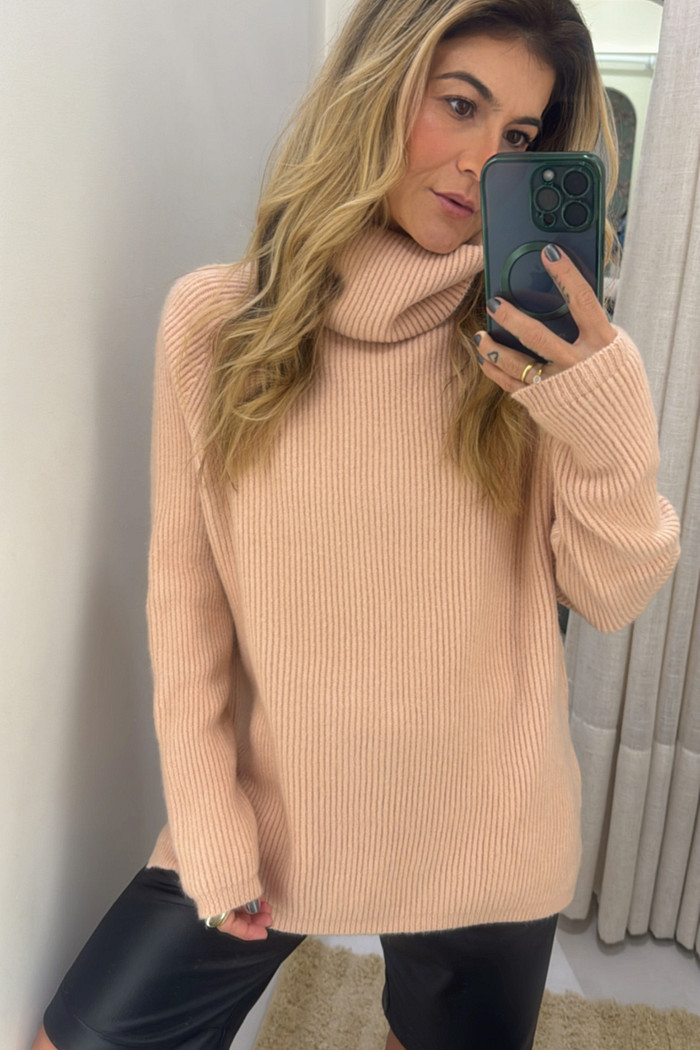 Maxi Tricô Bombom Rosa Blush - Mini Moni