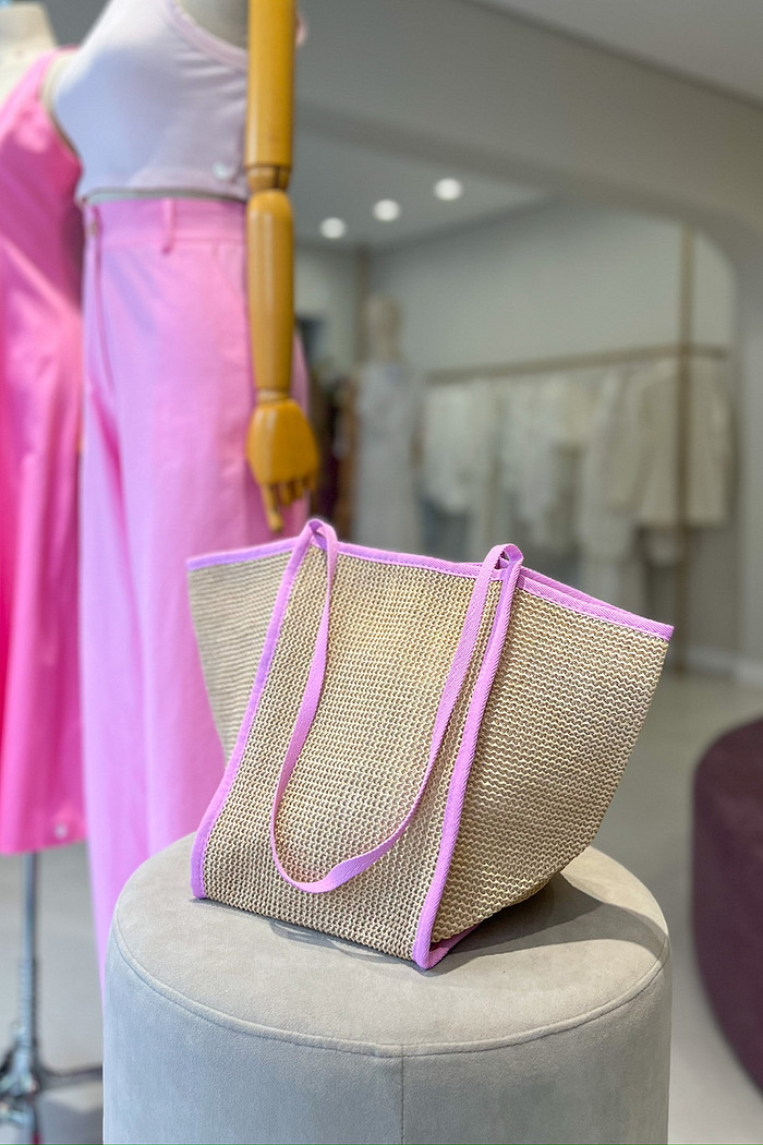 Bolsa Totebag de Palha - Mini Moni