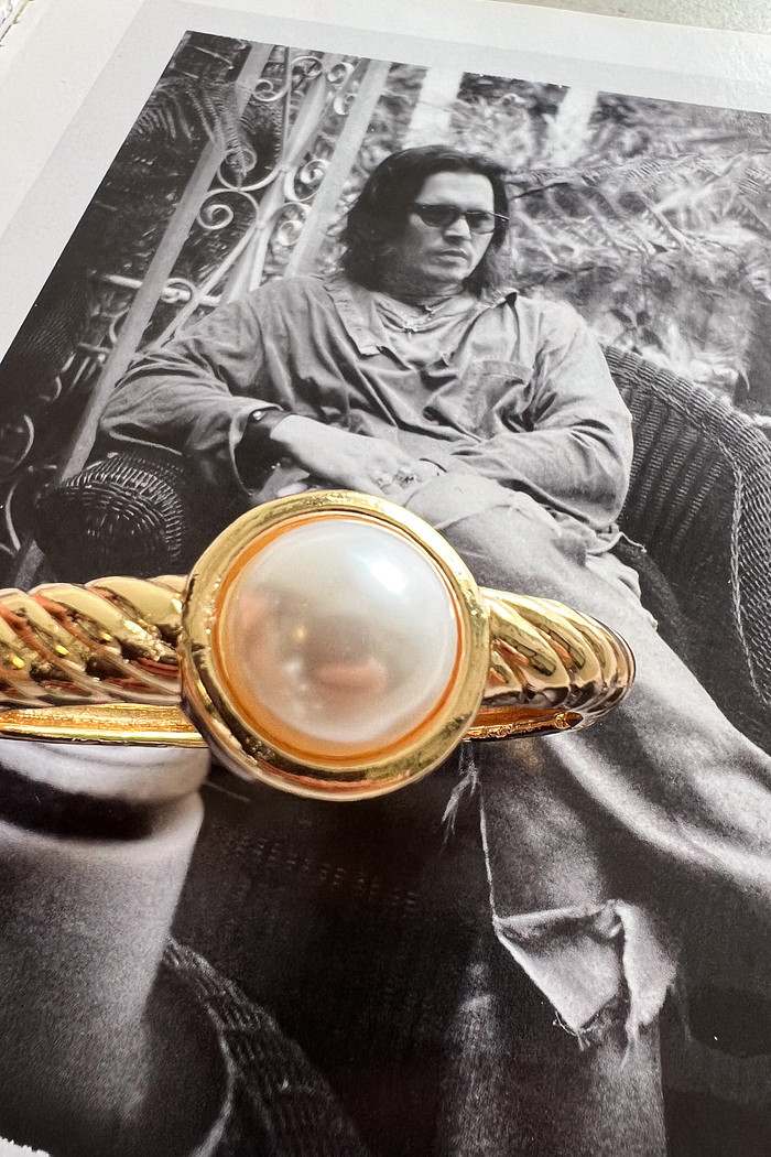 Bracelete Pérola Dourado - Mini Moni