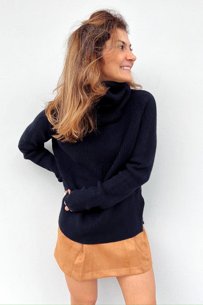 Maxi Tricot Muffin Preto - Mini Moni