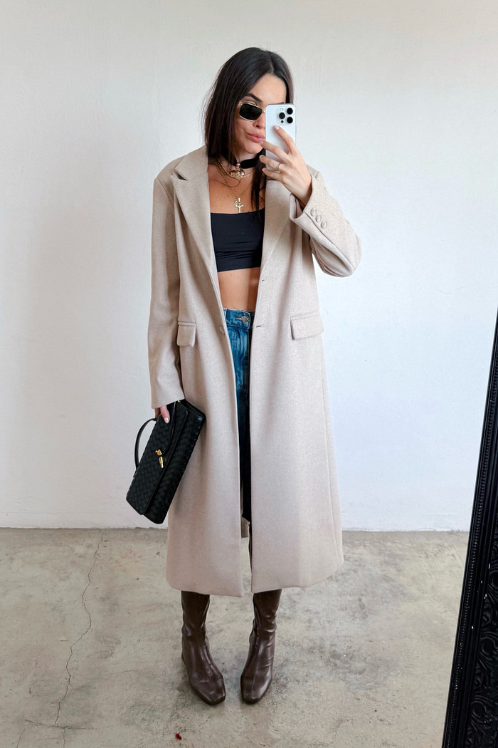 Sobretudo de Lã Areia Lá Paris - Mini Moni