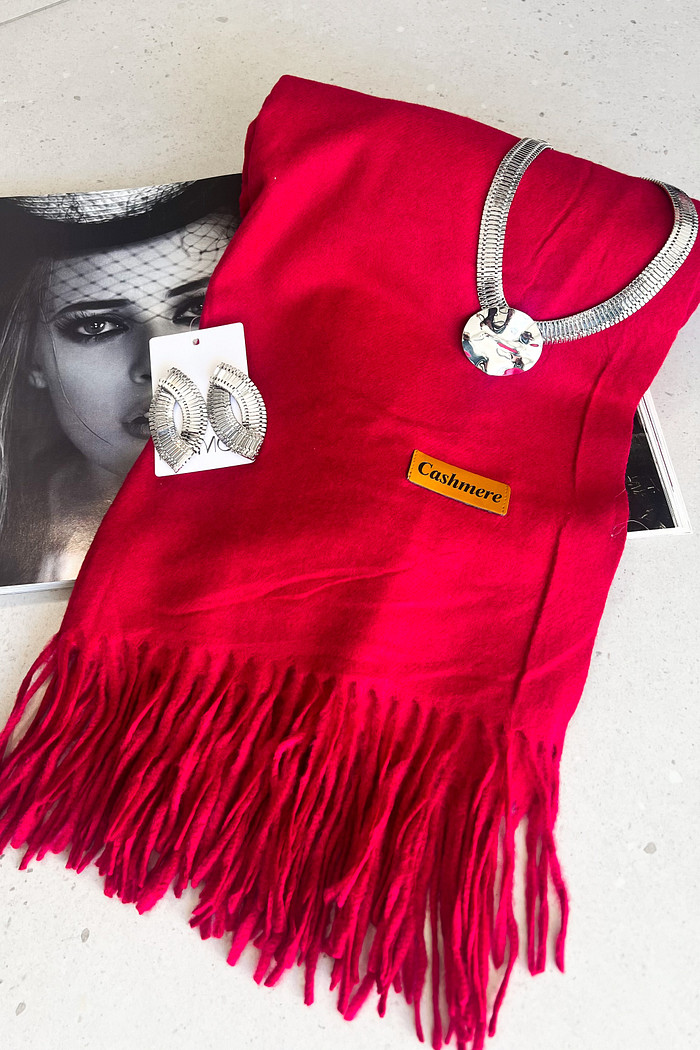 Lenço Cashmere Rubro - Mini Moni