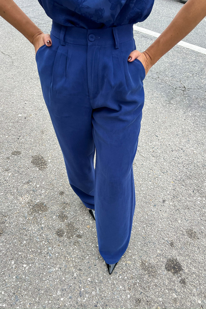 Calça de Alfaiataria Violeta Azul - Mini Moni