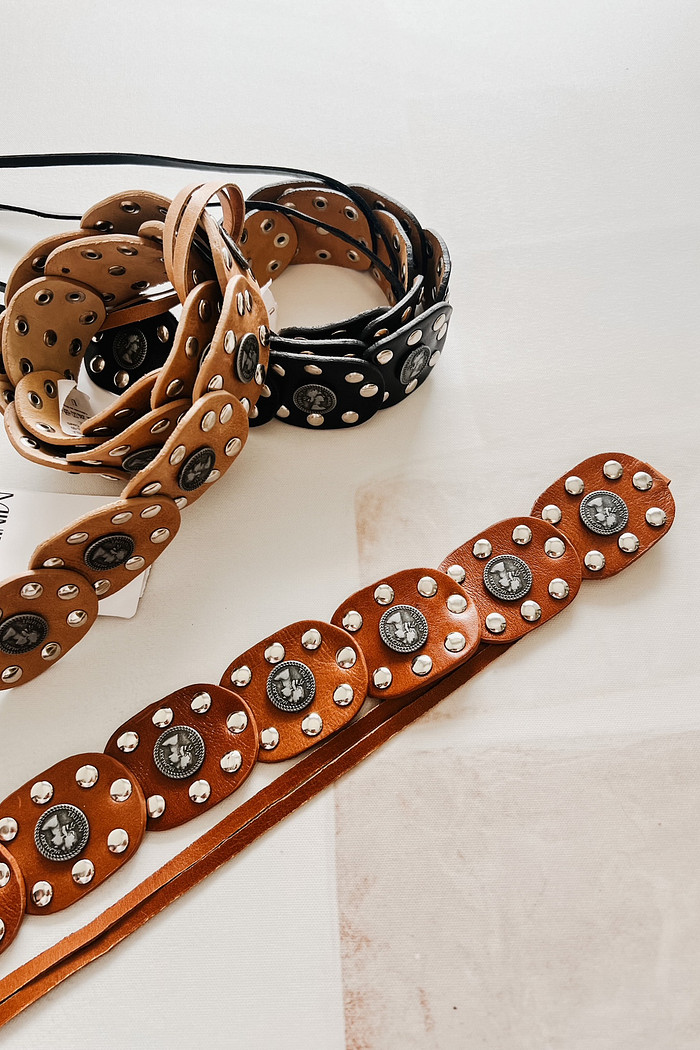 Cinto de Couro Franja Tridon - Mini Moni