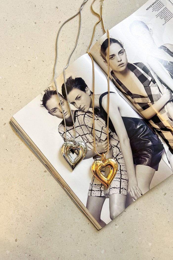 Colar Longo Coração - MiniMoni