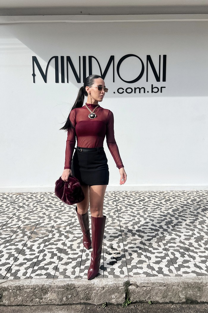 Shorts Saia Preto Isadora - MiniMoni