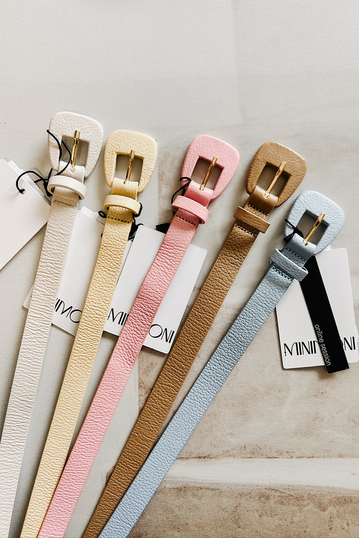 Cinto de Couro Básico Candy - Mini Moni