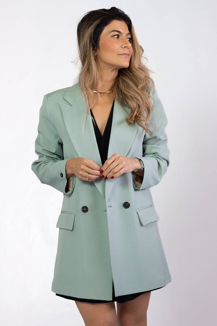 Blazer de Alfaiataria Verde Pistache Luana - Mini Moni