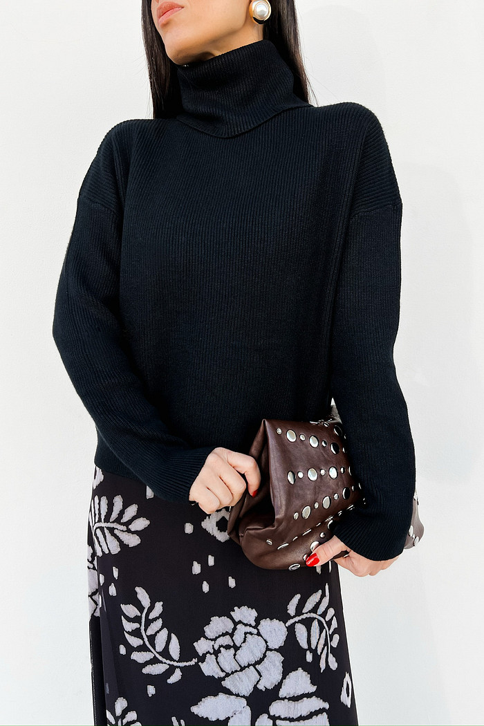 Maxi Tricô Lara Preto - Mini Moni