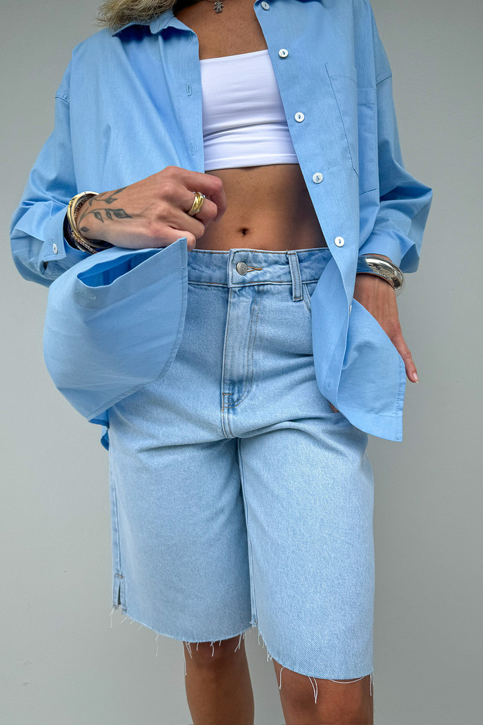 Bermuda Denim Clara Feminina Flora - Mini Moni